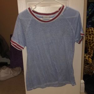 blue baseball tee